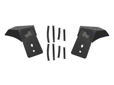 Go Rhino 3-Inch Single Cube Light Hood Latch Mount; Textured Black (18-25 Jeep Wrangler JL, Excluding 4xe)